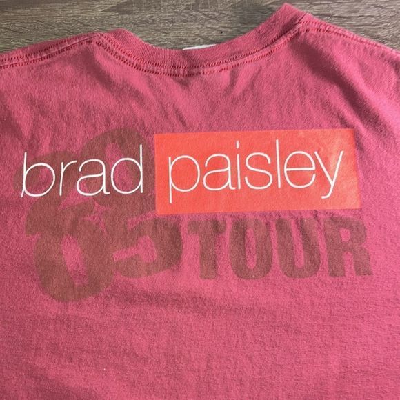 Brad Paisley : 2005 World Tour T Shirt Large Size ( L ) Red Unisex - Picture 9 of 9